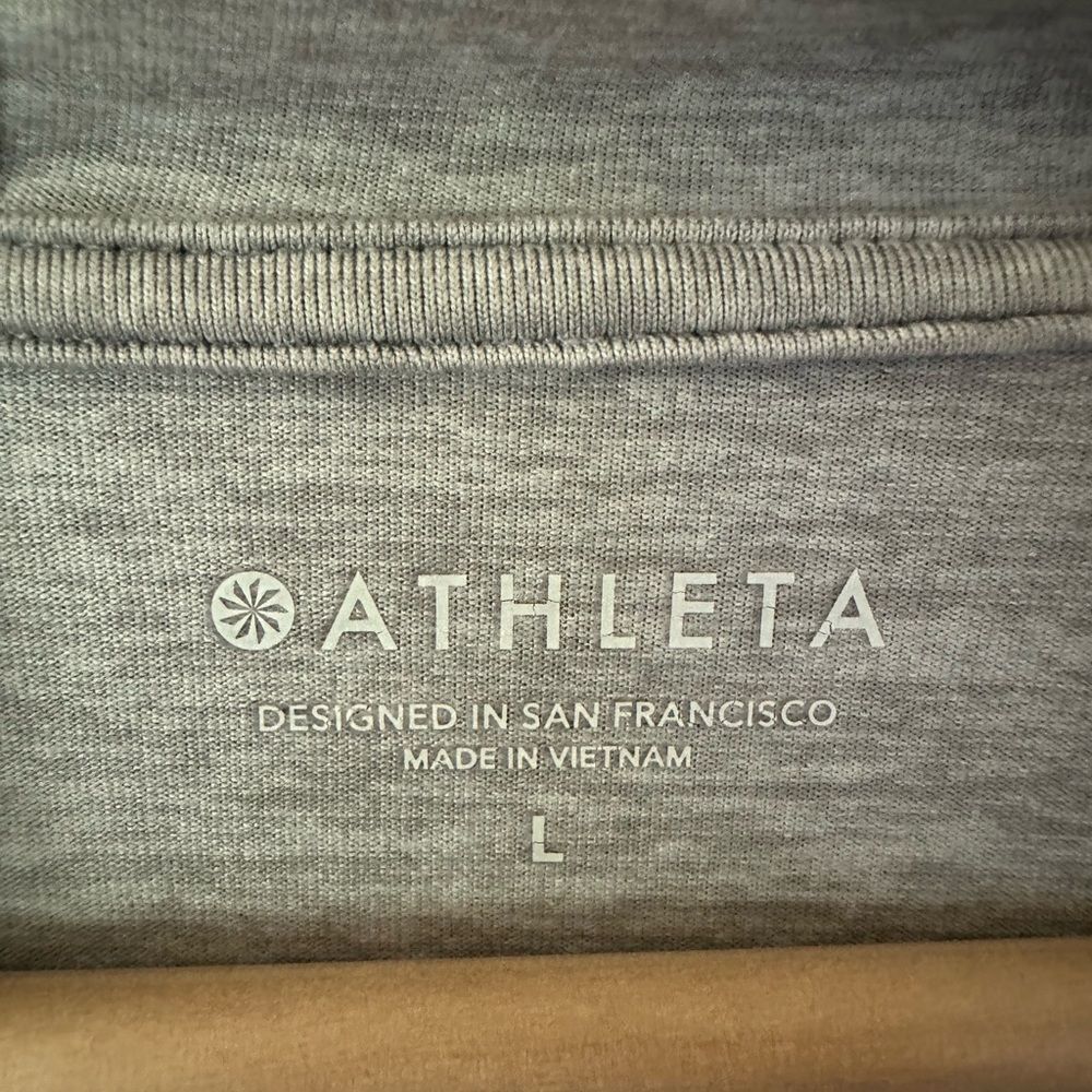 Athleta Uptempo Cropped Short Boxy Hoodie in Norwegian Grey Lightweight Size L - Picture 7 of 7